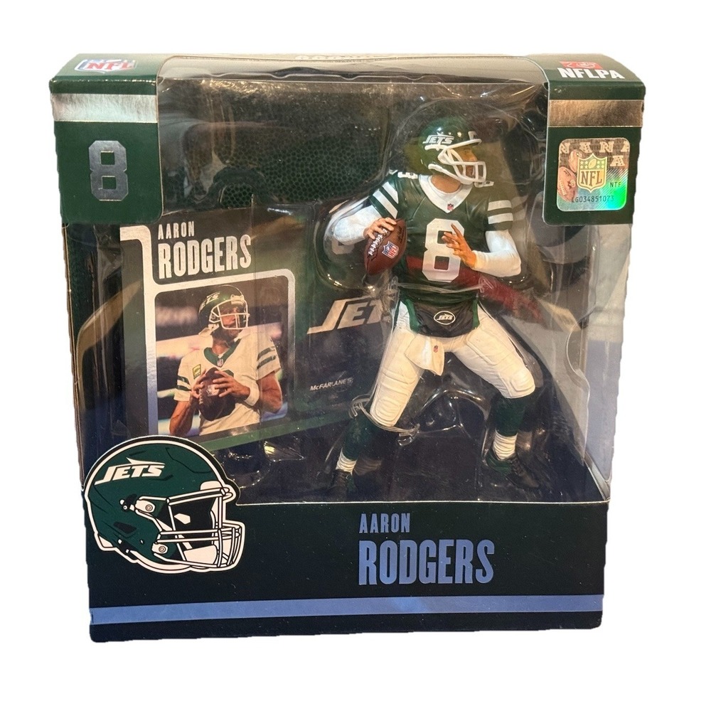 AARON RODGERS - New York Jets - McFarlane NFL Legacy Series Figure New Sealed